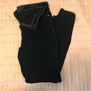 Super skinny dark blue jeans